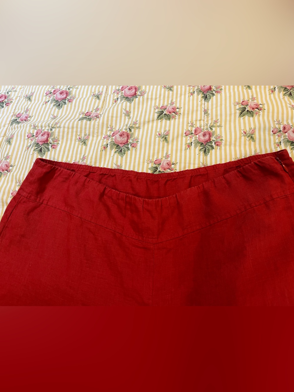 EILEEN FISHER Linen wide leg cropped pants (Medium) - Picture 3 of 7